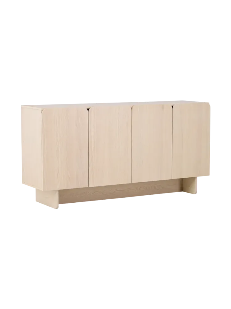 Sideboard Taura Braun MDF B 160 T 42 H 80 cm - Farbe: Hellbraun - Sideboard