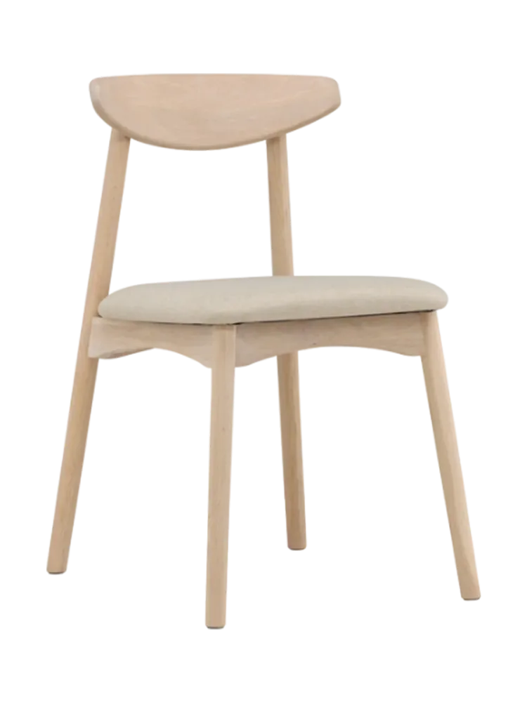 Stuhl 2er-Set Vasil Braun Holz/Polyester B 54 cm - Farbe: Hellbraun - Material: Eiche/Polyester - Stuhl 2er-Set