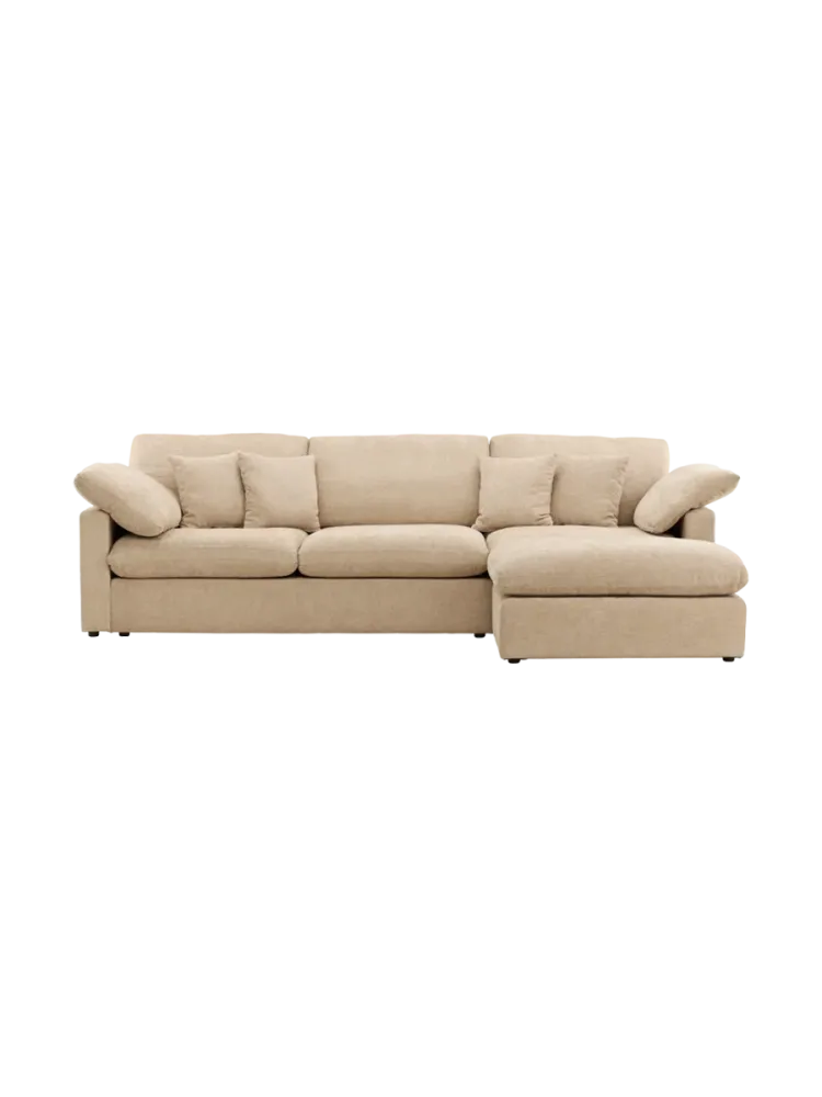 4-Sitzer Design Ecksofa „Amalfi“ Sand VE DESIGN