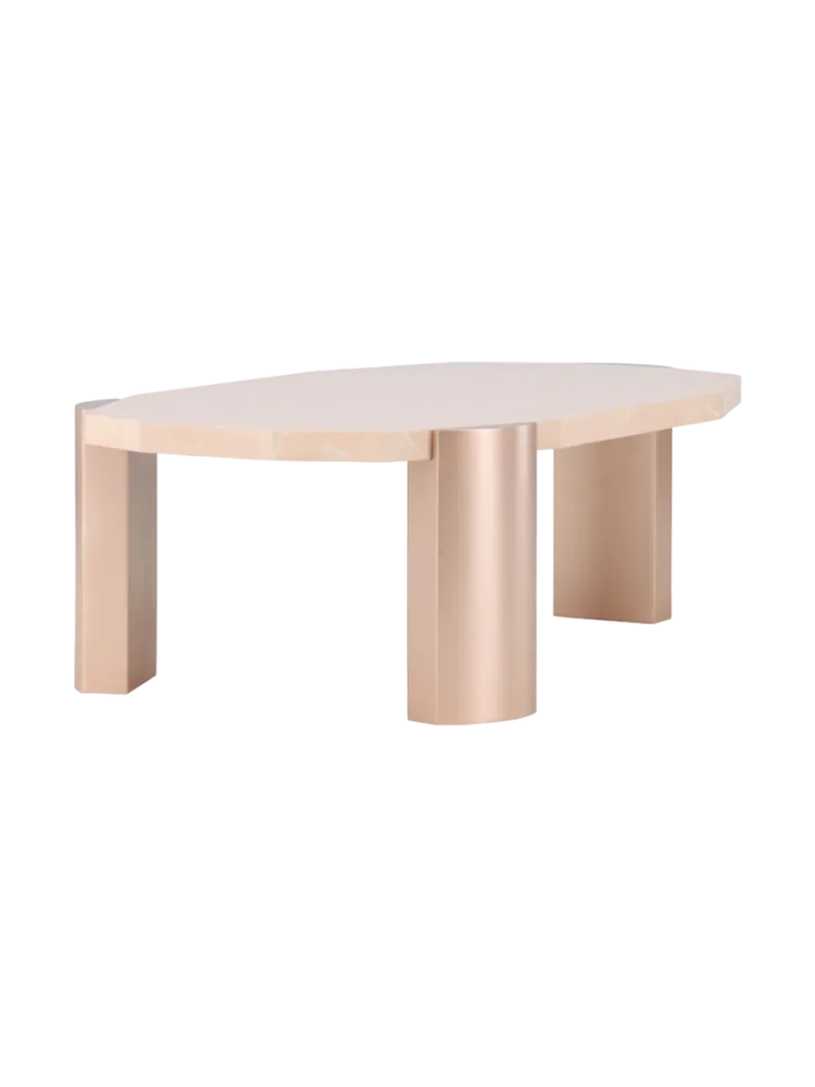 Design Couchtisch „Kress“ Rosa/Gold VE DESIGN