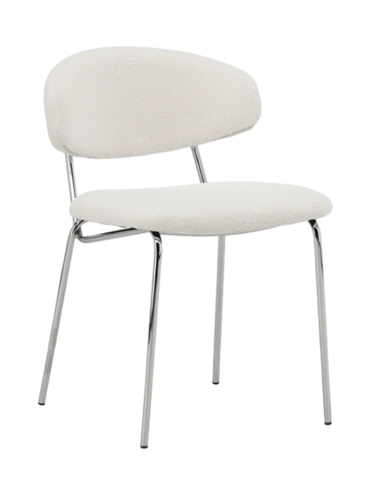 Stuhl 2er-Set Hamn Weiss Polyester/Stahl B 50 cm - Stuhl 2er-Set
