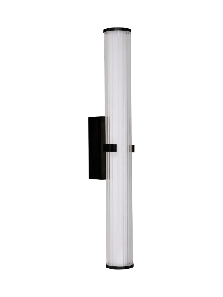 Dimmbare LED Design Wandlampe/Badlampe „Clamp“ Schwarz Searchlight
