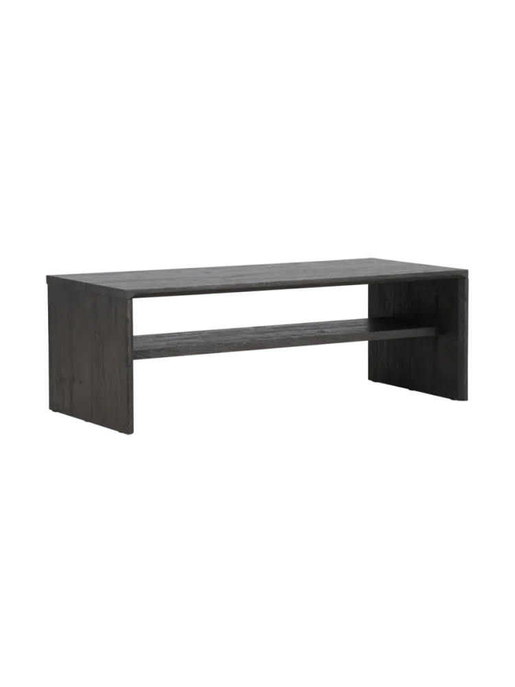 Zeitloser Couchtisch „Telemarket“ 100 x 50 cm Schwarz VE DESIGN