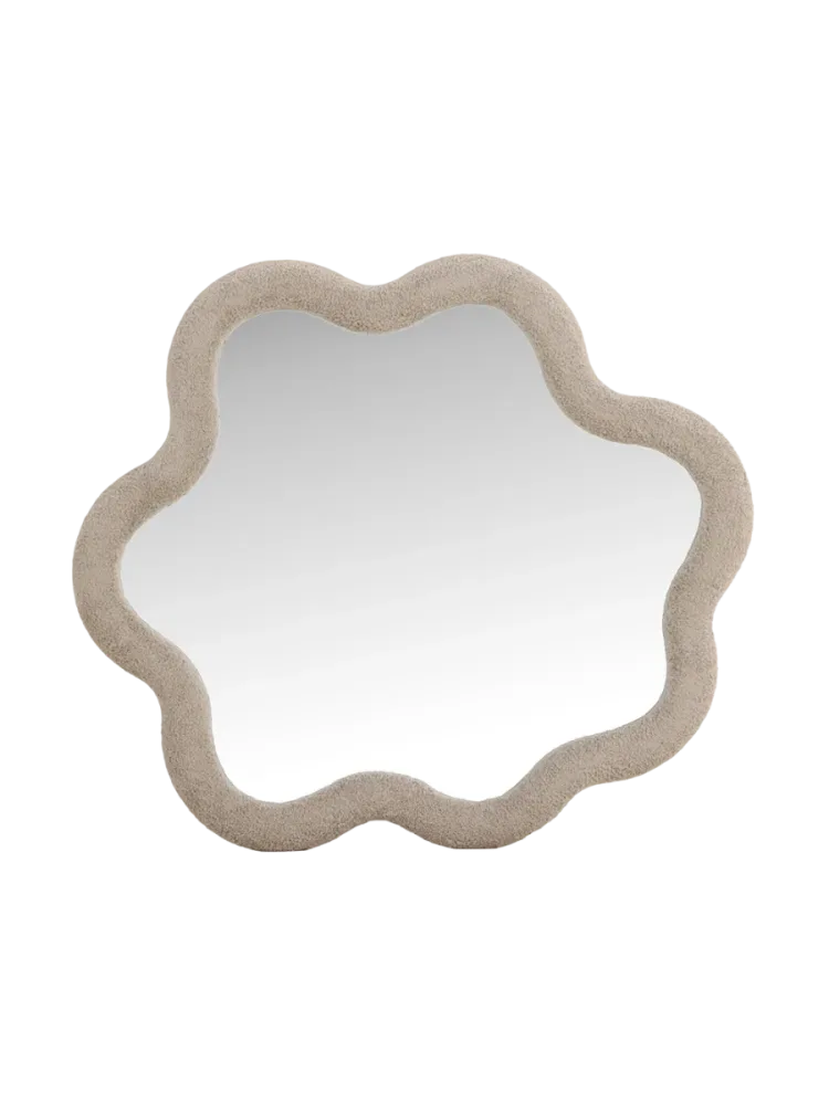 Design Wandspiegel „Kungsbacka“ Ø 70 cm Beige, Transparent VE DESIGN