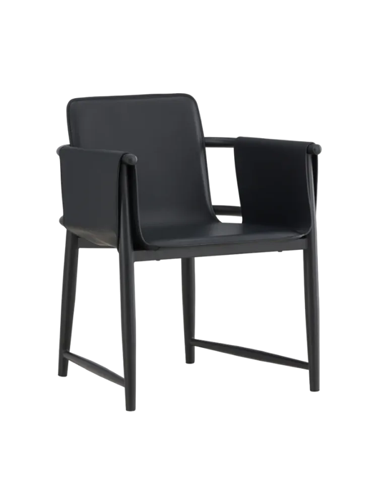 Design Esszimmerstuhl „Bjäre“ Leder Schwarz VE DESIGN