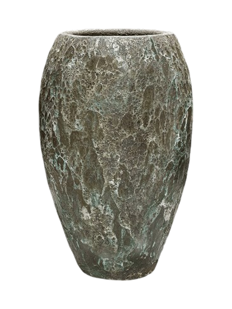 Grosser, hochwertiger In-/Outdoor Blumentopf „Lava Emperor“ Ø 45 x 75 cm Baq Design