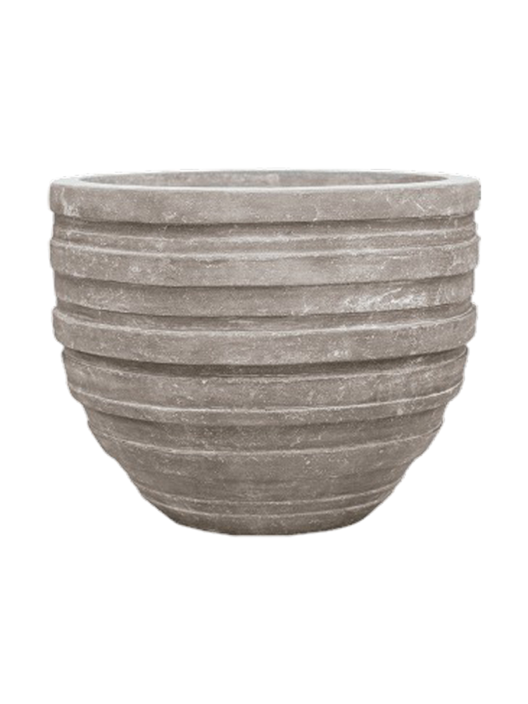 Grosser XL In-/Outdoor Blumentopf „Polystone Coated Plain Junar“, ver. Grössen Baq Design