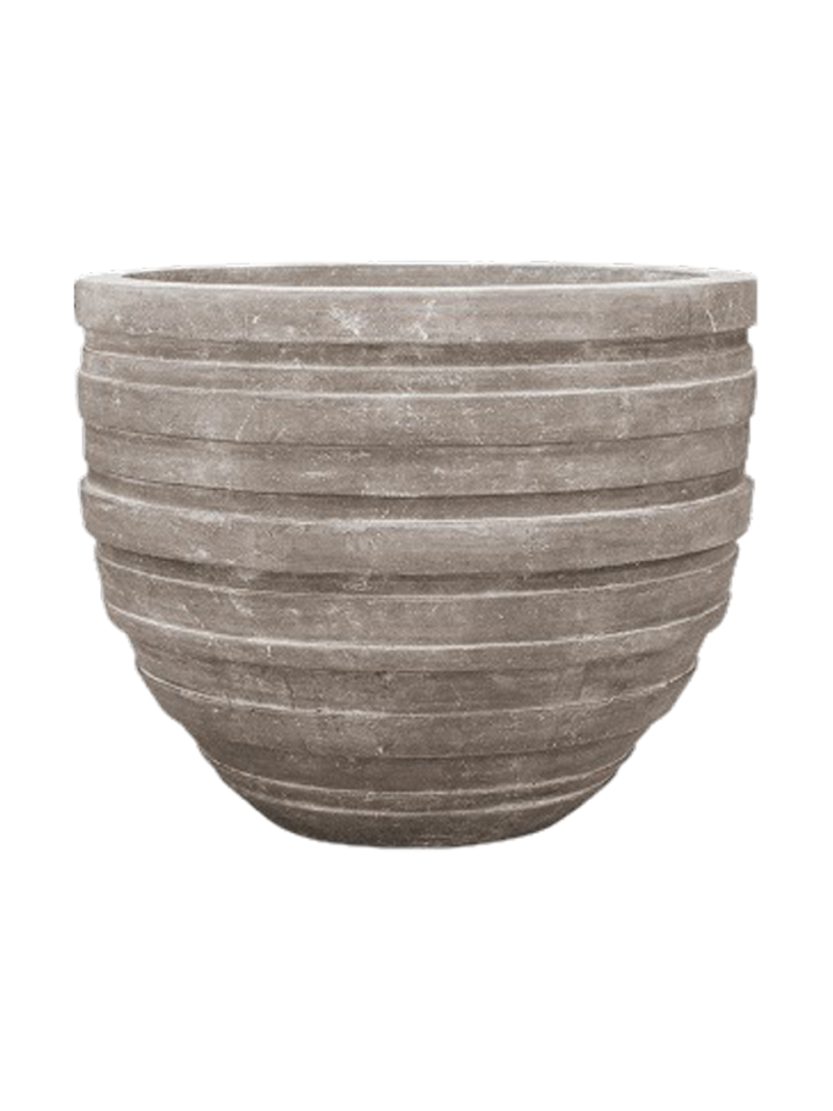 Grosser XL In-/Outdoor Blumentopf „Polystone Coated Plain Junar“, ver. Grössen Baq Design