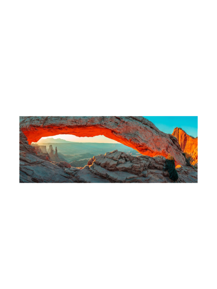 image LAND Digitaldruck auf Glas Felsformation im Sonnenaufgang  | Schubiger Möbel