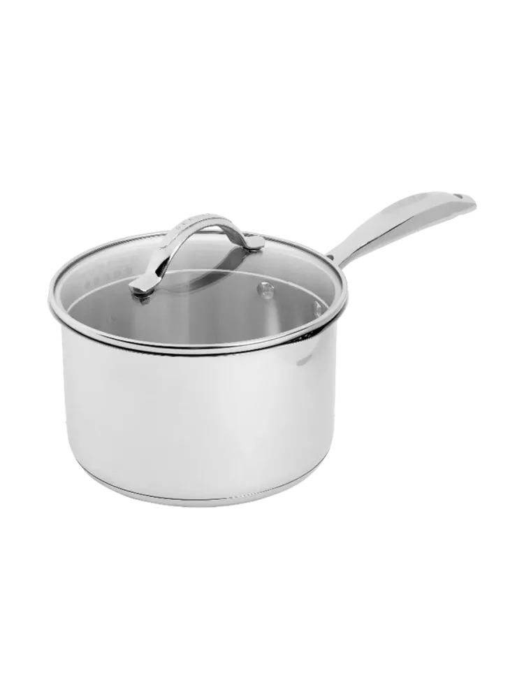 Premium Stielkasserolle „STS“ inkl. Deckel Silber Ø 18 cm, 2.5 Liter SCANPAN