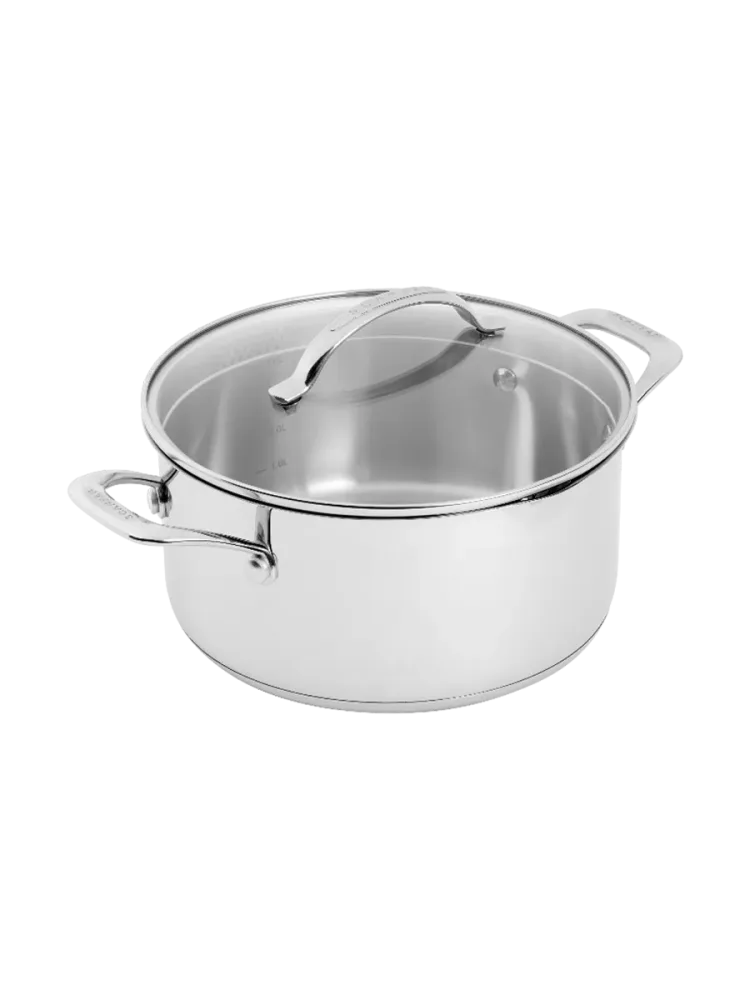 Premium Kochtopf „STS“ inkl. Deckel Silber Ø 24 cm, 4.8 Liter SCANPAN