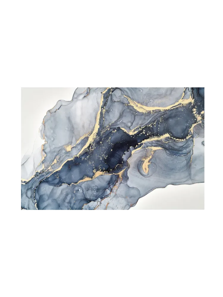 image LAND Glasbild Blaugrau im Goldrausch  | Schubiger Möbel