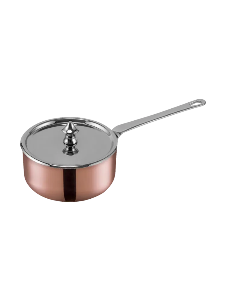 Premium Stielkasserolle Maitre D’ - mit Deckel Kupfer, Silber Ø 10 cm SCANPAN