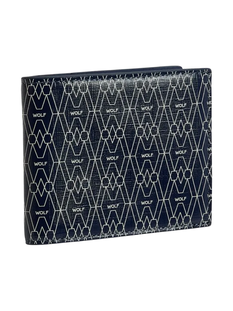 Brieftasche „Signature“ Leder Blau WOLF