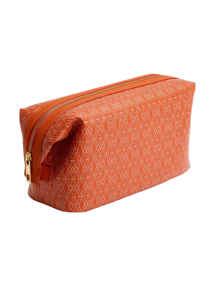 Necessaire „Signature“ Leder Orange WOLF