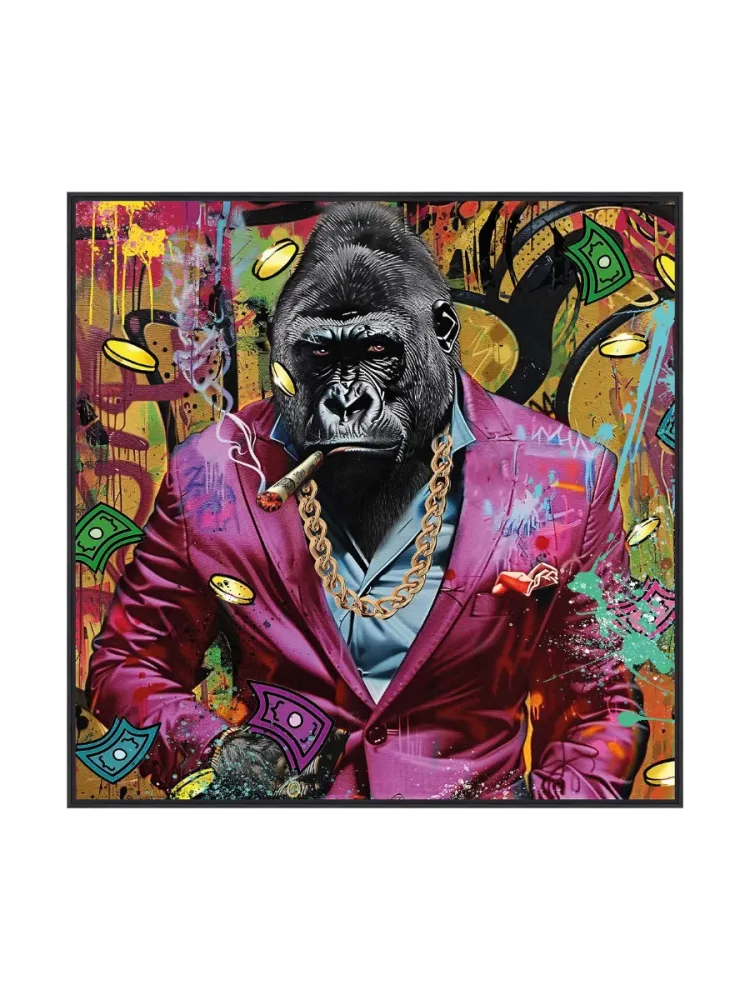 image LAND Gemälde Gentleman Pink Gorilla  | Schubiger Möbel