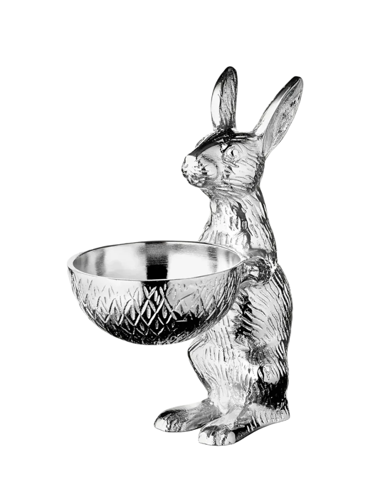 Design Schale & Dekorationsobjekt „Bert“ Silber Ø 10 x Höhe 22 cm EDZARD