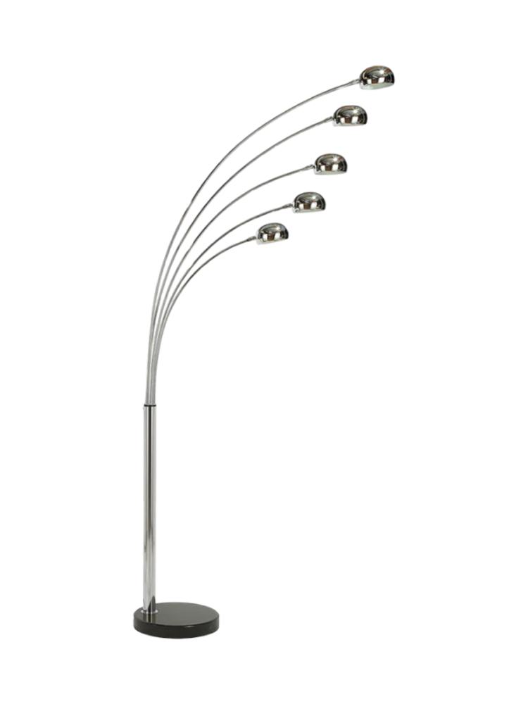 Flexible Stehlampe „Five Lights“ mit Marmorsockel Invicta Interiors