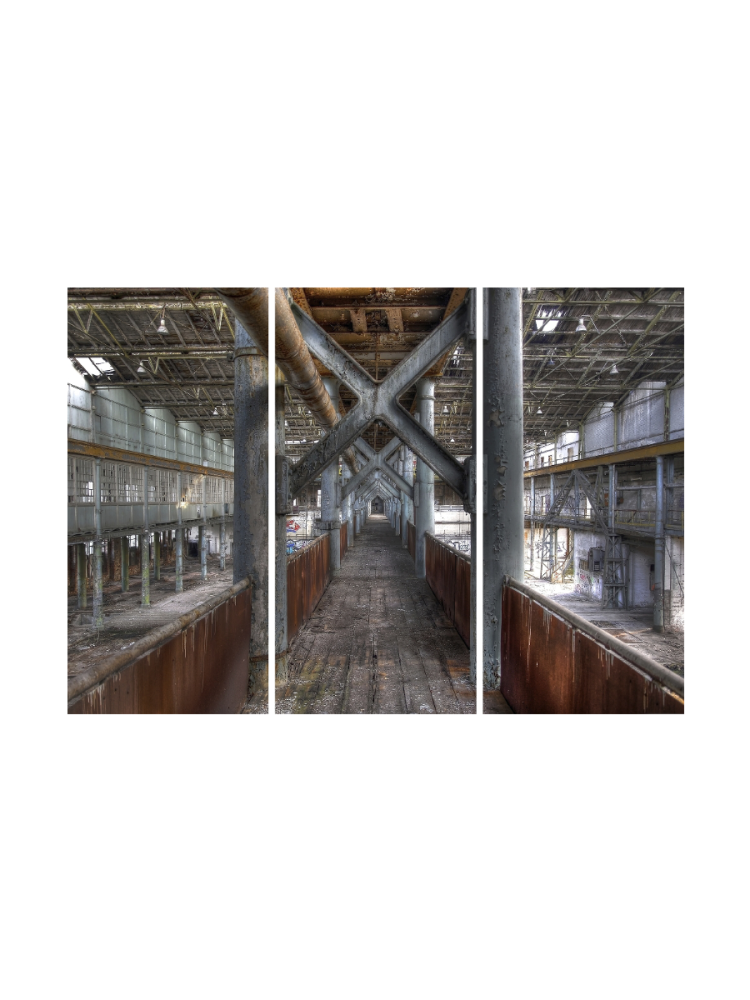 image LAND Digitaldruck auf Acrylglas Werkshalle 1  | Schubiger Möbel