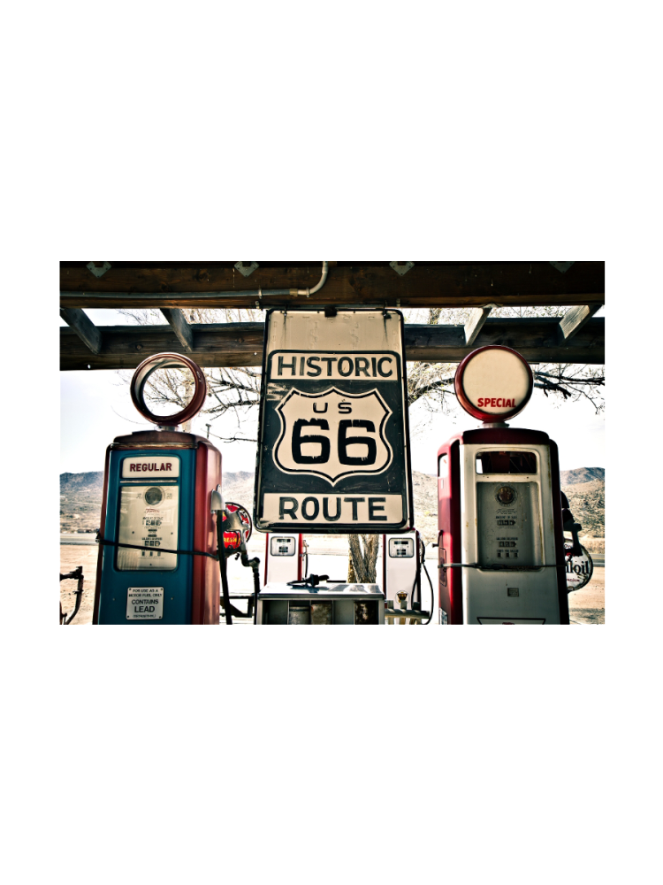 image LAND Digitaldruck auf Glas Route 66  | Schubiger Möbel