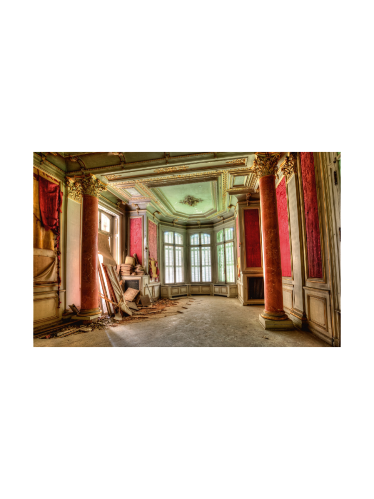 image LAND Digitaldruck auf Acrylglas Lost Place Salon  | Schubiger Möbel
