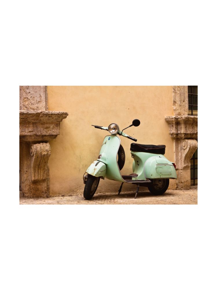 image LAND Digitaldruck auf Acrylglas Dolce Vita! Italienischer Roller  | Schubiger Möbel