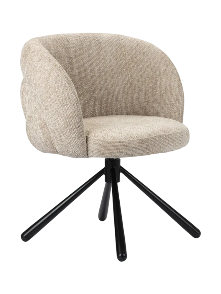 Drehbarer Design Stuhl „Pebble“ mit Armlehnen Global Interiors