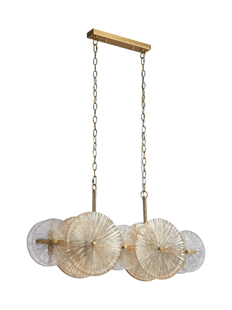 Dimmbare Design Pendellampe „Wagon“ 90 cm, 10-flammig Searchlight