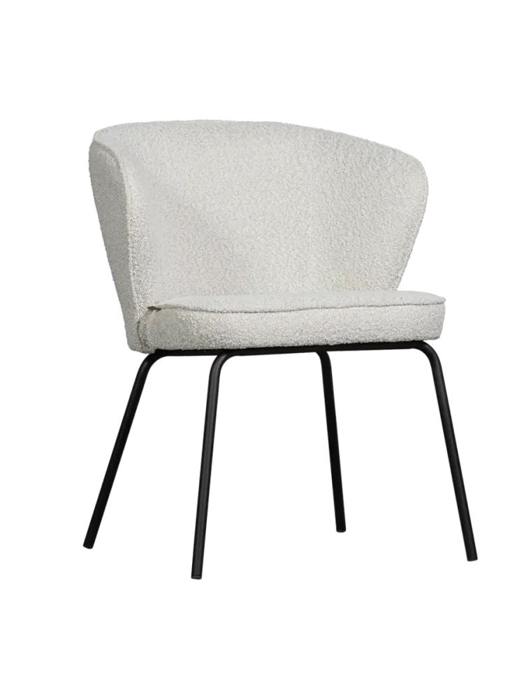 mutoni - Esszimmerstuhl Admit Bouclé natur, One Size, Braun