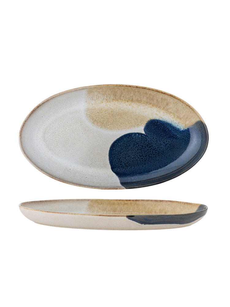 Grosse, handgefertigte Servierplatte „Jules“ Bloomingville