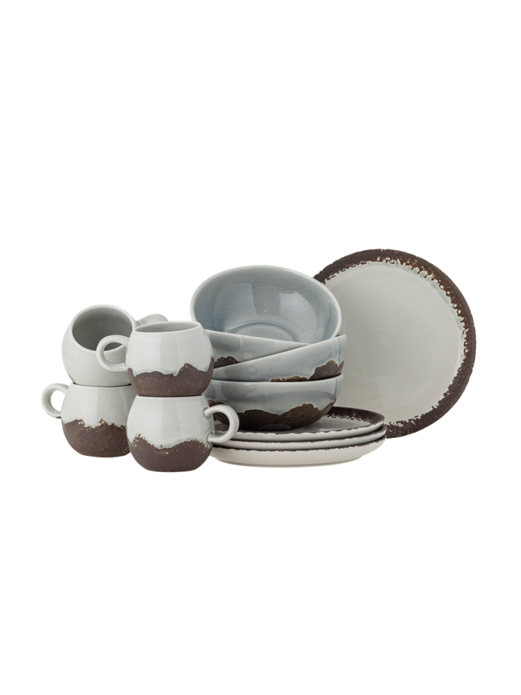 Handgefertigtes Frühstücks-Set „Paula“, 12-teilig Bloomingville