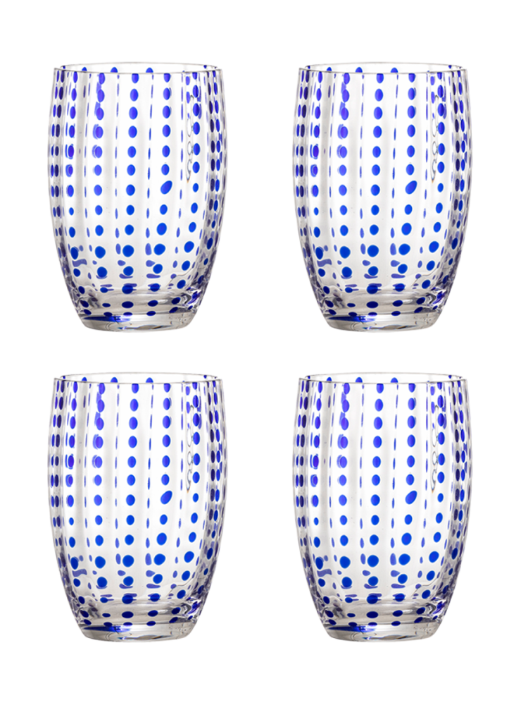 4er Set Mundgeblasene Design Trinkgläser „Brinley“ Bloomingville