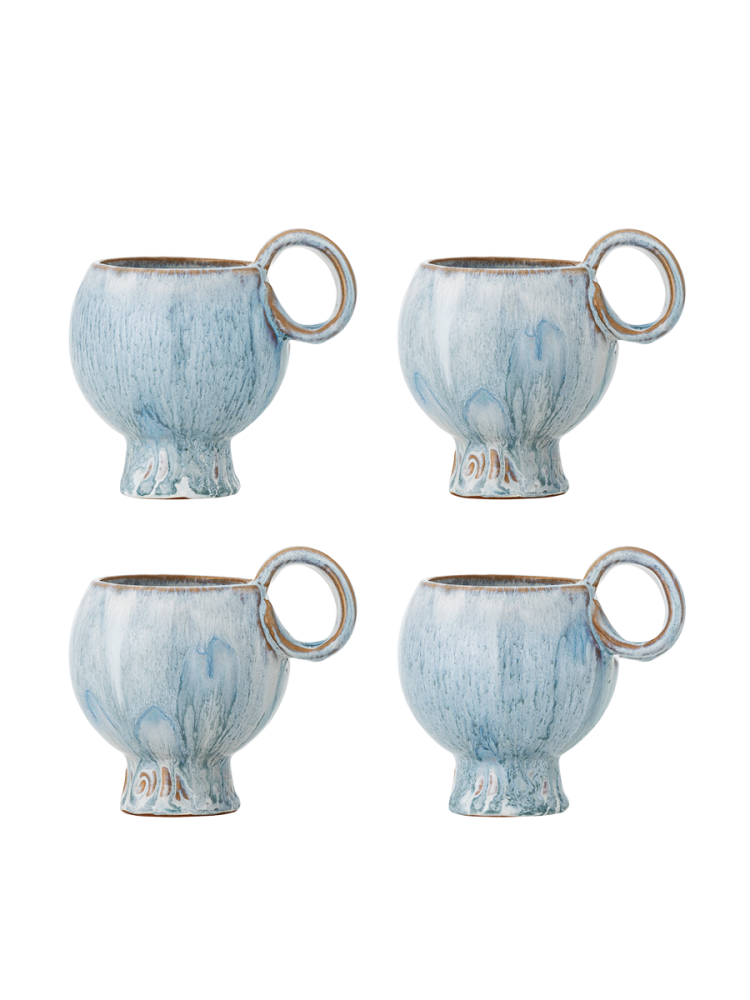 Handgefertigter Becher „Avonlea“, 4er-Set Bloomingville