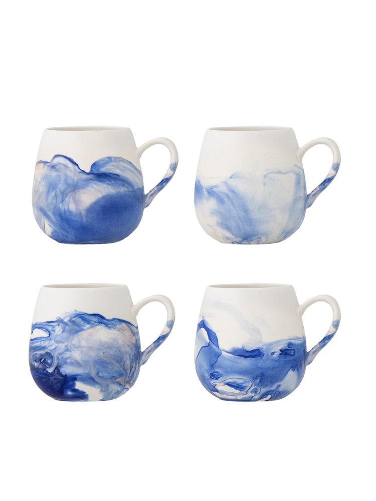 Handgefertigter Becher „Lyre“, 4er-Set Bloomingville