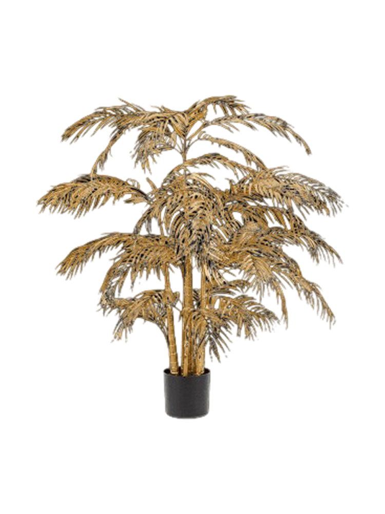 Lebensechte XL Kunstpflanze „Areca Palm Gold“, Ø 115 x 200 cm Baq Design