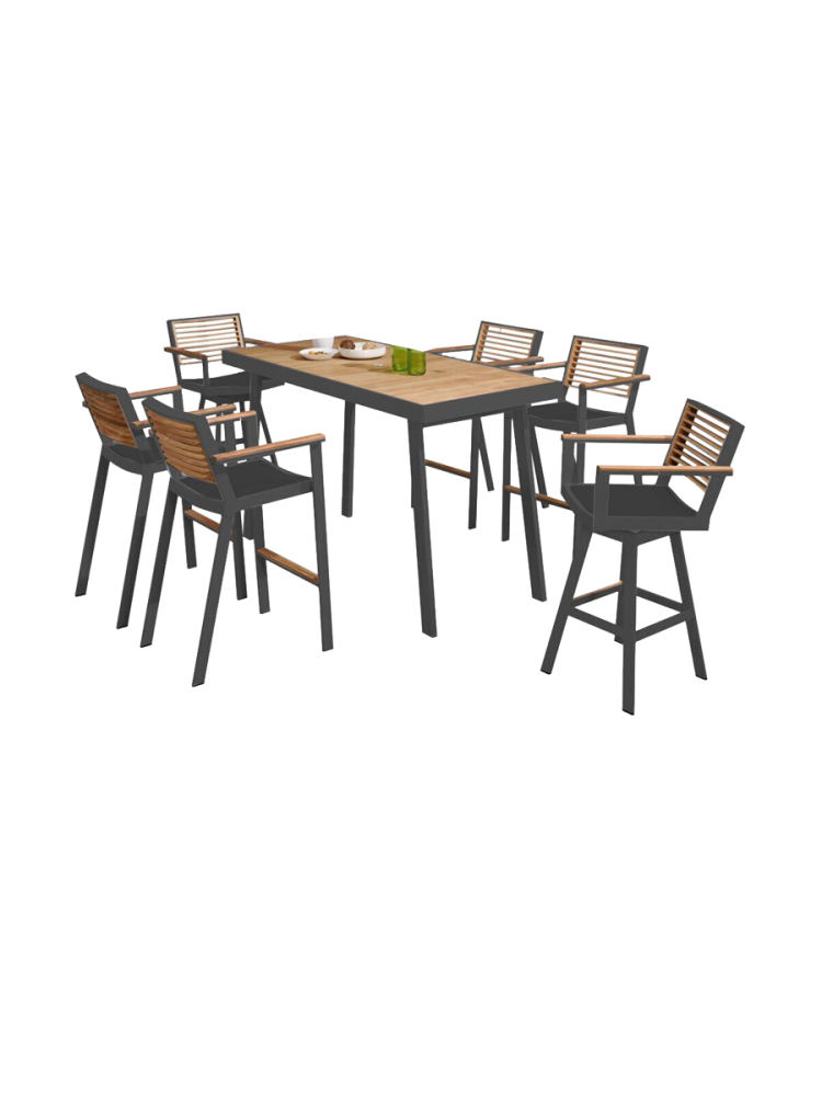 Premium Outdoor Bar-Set „York“ 6+1 Higold