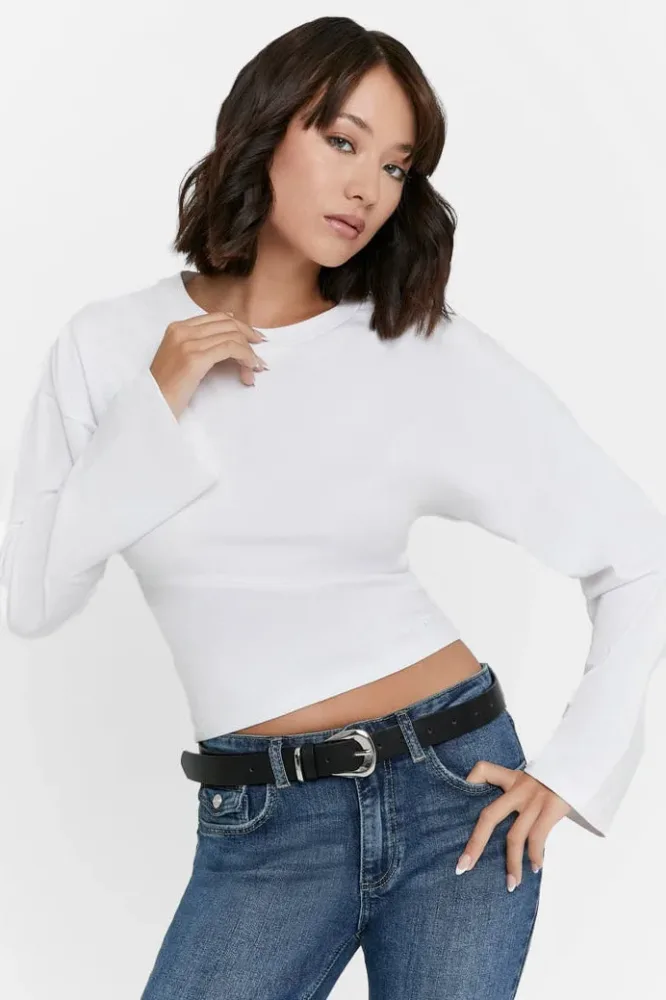 Tally Weijl Langarmshirt - White S Damen