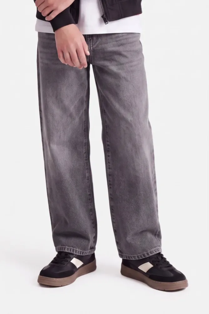 Only & Sons Junior OSJCARL Ballon Fit Jeans - Dark Grey Denim 146 Kids