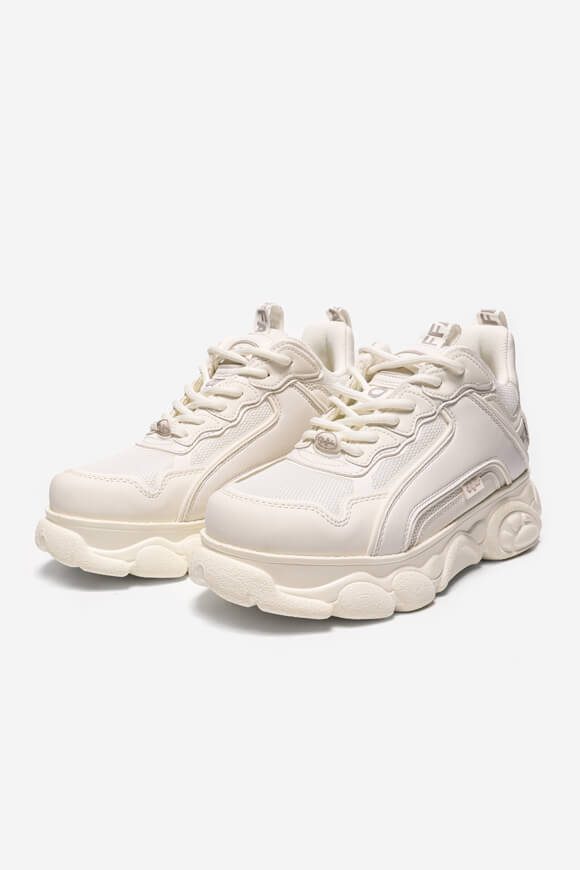 Buffalo Vegan CLD Chai Plateau Sneaker - Triple White EU36 Damen