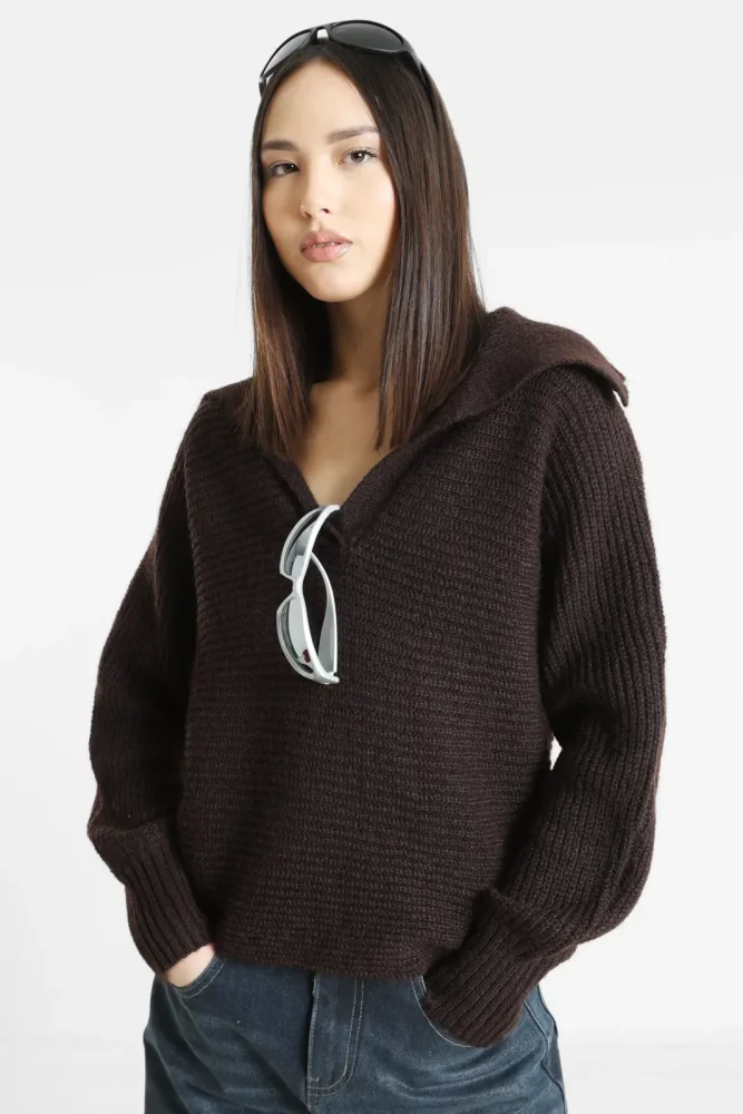 Only ONLMALLY Strickpullover - Chocolate Torte XS Damen
