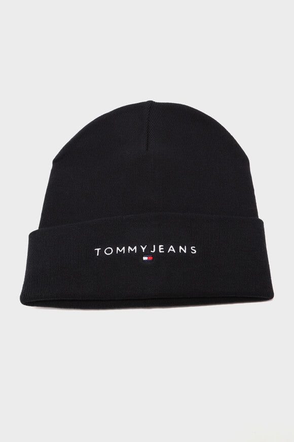 Tommy Jeans Linear Logo Beanie - Dark Night Navy Einheitsgroesse Herren