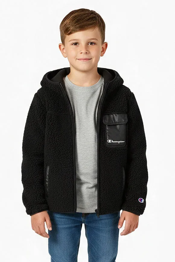 Champion Sherpa Jacke - Black M Kids