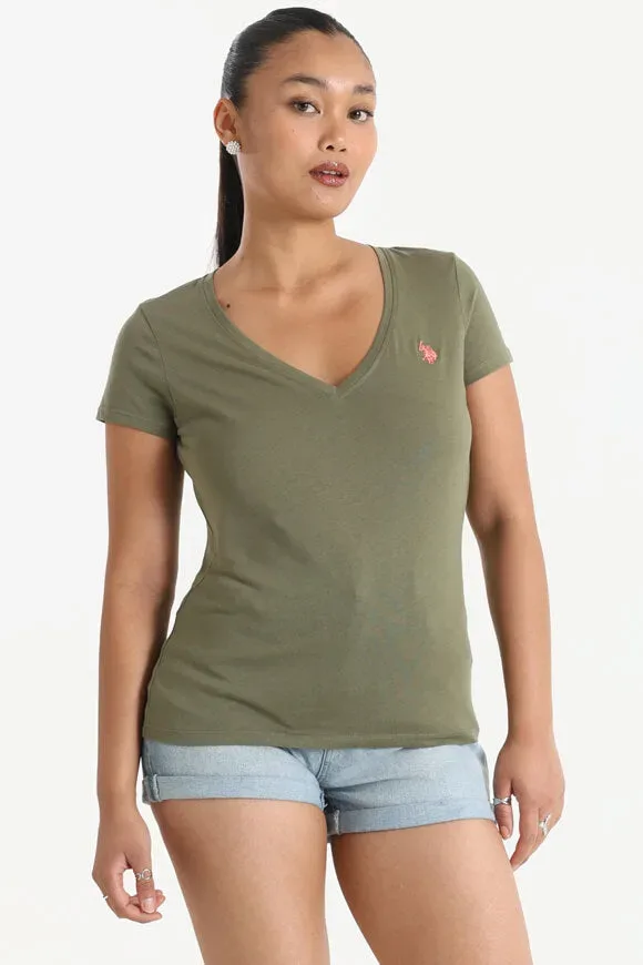 U.S. Polo Assn. T-Shirt - Olive S Damen
