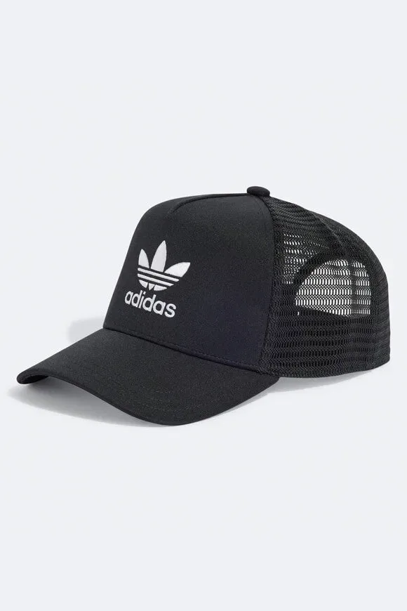 Adidas Originals Adicolor Classic Trucker Cap / Snapback - Black + White S/M
