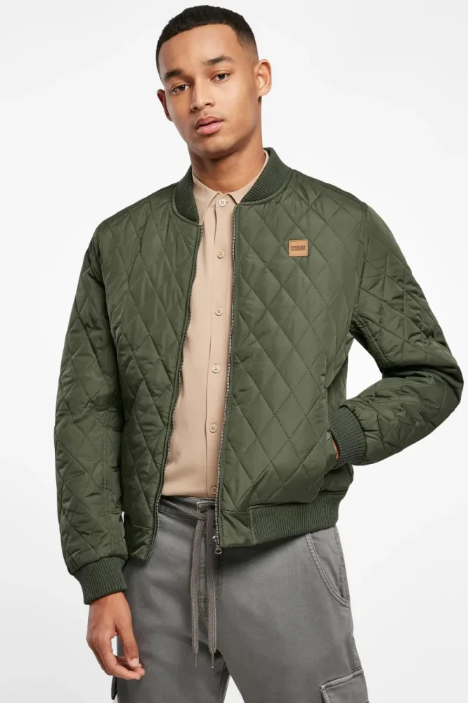 Urban Classics Gesteppte Bomberjacke - Olive XL Herren