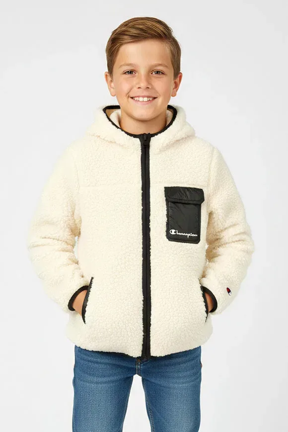 Champion Sherpa Jacke - Cream M Kids