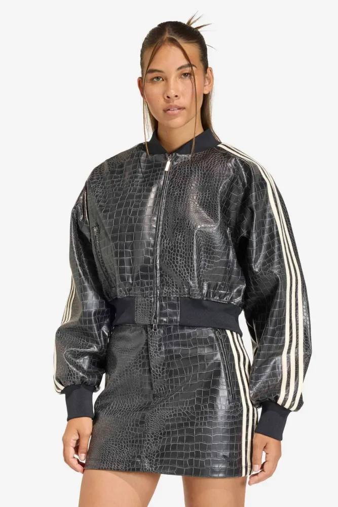 Adidas Originals Bomber Kunstlederjacke - Black XS Damen