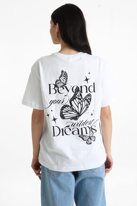 Miss Tee Wildest Dreams Oversize T-Shirt - White S Damen