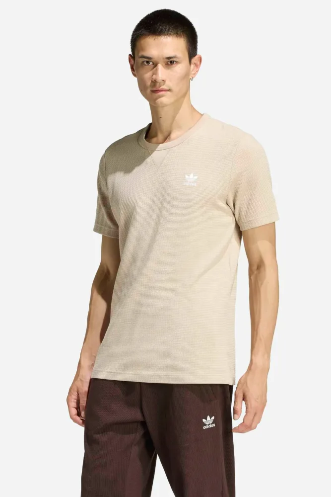 Adidas Originals T-Shirt aus Waffelstoff - Stone Khaki L Herren