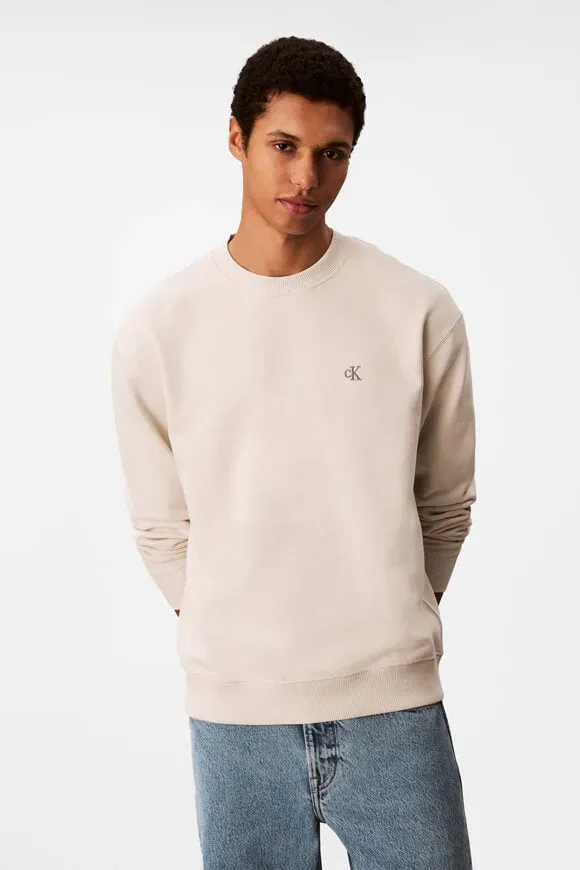 Calvin Klein Jeans Sweatshirt - Chalk L Herren